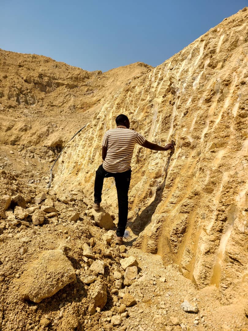 Geological survey at a mineral exploration site