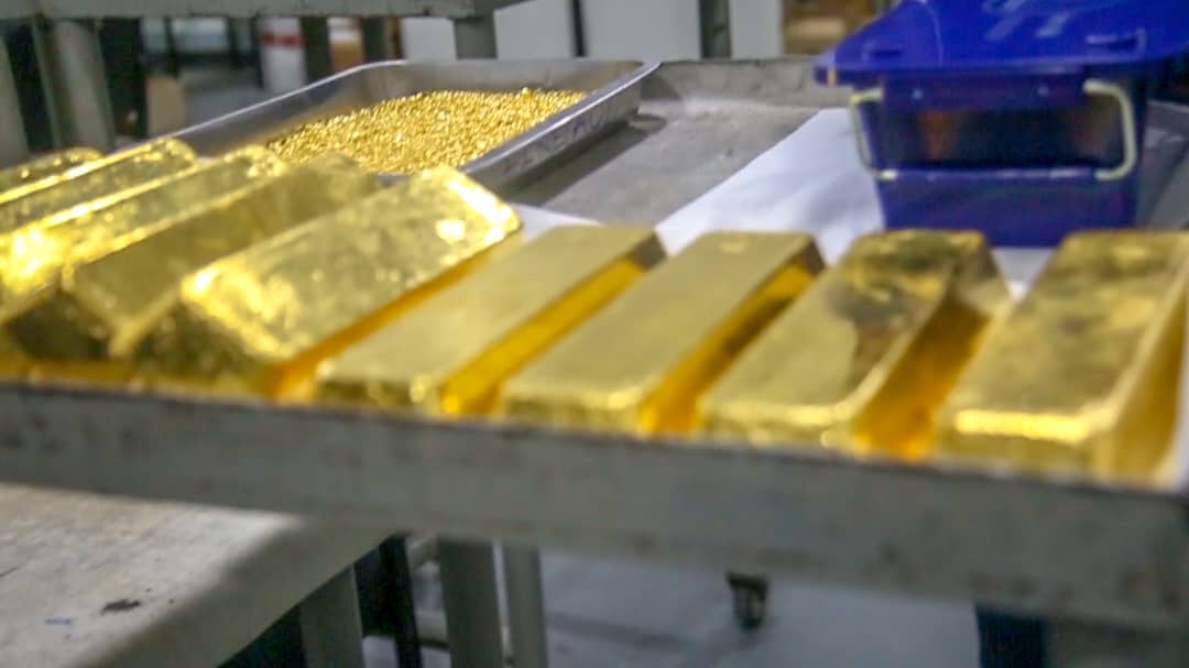 Gold bars produced from JUKRIS mining operations